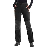 IUGA Snow Pants Womens Ski Waterproof Softshell Insulated Hiking Outdoor | Windproof Snowboard Pants, Fleece Lined, Warm, Water Resistant, 4 Secure Zip Pockets, Adjustable, Rain, Winter Snowpants