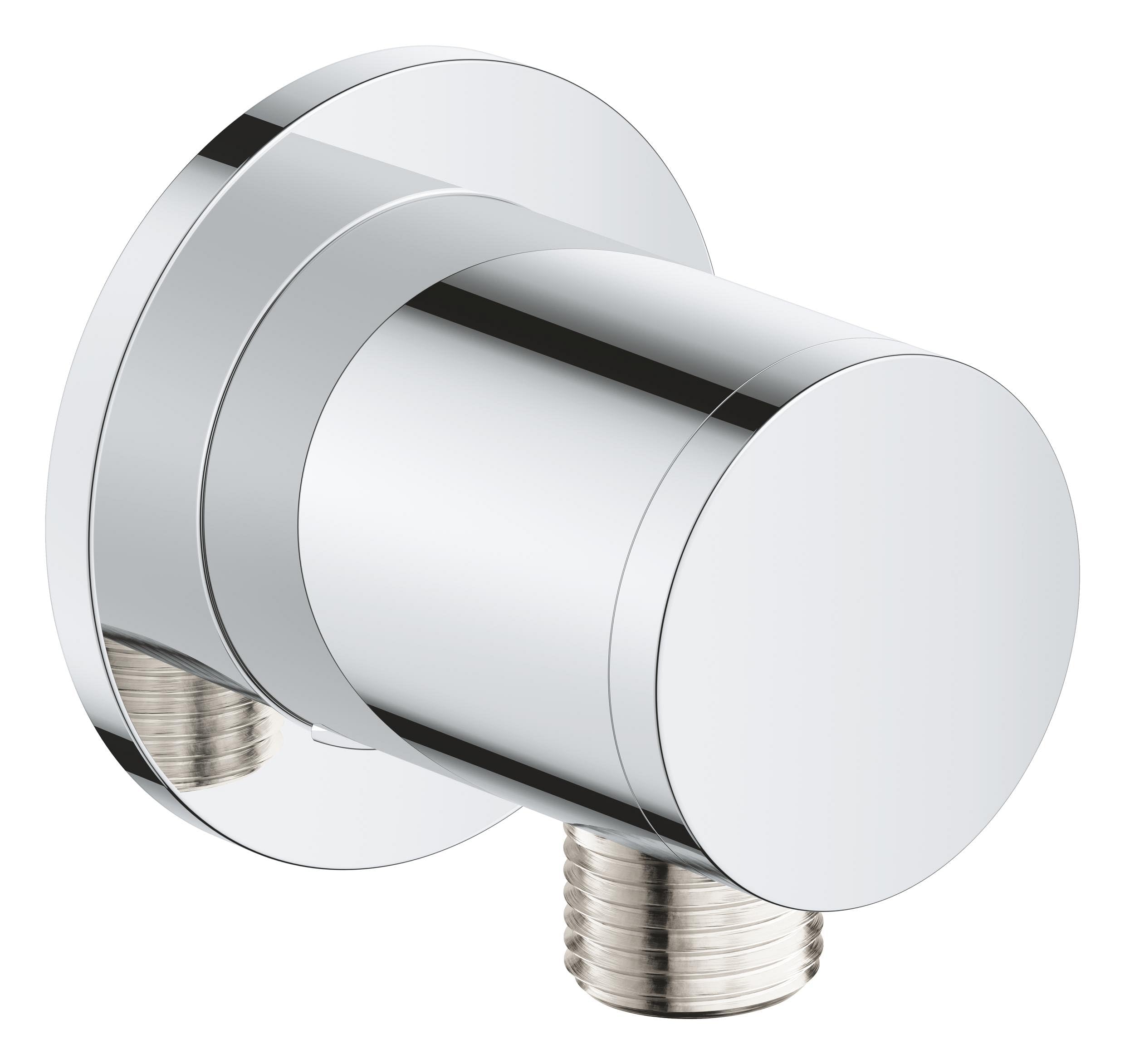 GROHE Vitalio Universal Wall Union with Shower Outlet Elbow 1/2 Inch Male Thread for Shower Hose, Chrome, 26963001