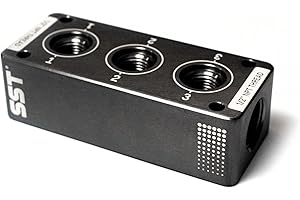 STUPID SIMPLE TOOLS SST - Air Manifold - 1/2" NPT Inlet and 1/4" NPT Outlet - Multi-Port Function - Air Compressor Fittings - (3 Position)