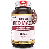 Herba Organic Red Maca for Women 3500mg – 150 Capsules | Sourced from Peru | 10:1 Maca Root Extract with Black Pepper | Made 