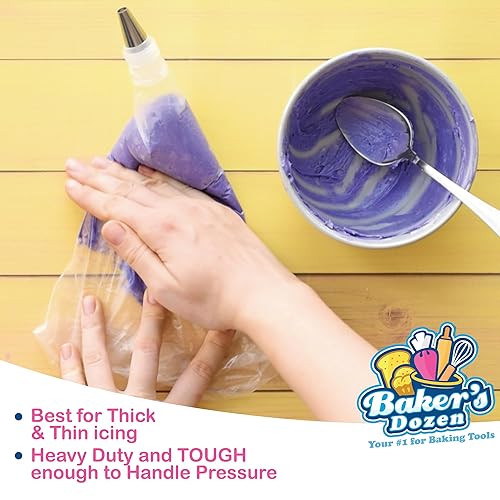 Baker Dozen 12 IN Pastry Bags 100 Heavy Duty Piping Bags with