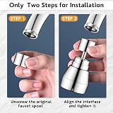 Kaket 360 Swivel Kitchen Tap Spray Head 3 Modes Faucet Extender Adapter Silver view 6