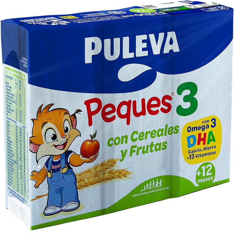 Crianças de 3 anos com Crescimento de Leite de Fruta e Cereais +12M, 10x3x200ml