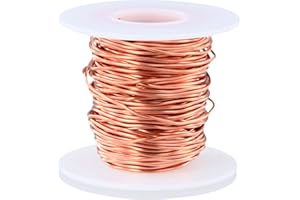 QWORK® Electroculture Gardening Wire, 20m/65ft 16 Gauge 99.9% Pure Copper, Ideal for Indoor/Outdoor Gardening