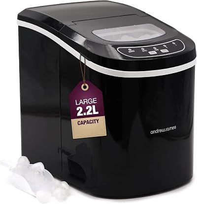 Andrew James 2.2L Ice Maker Machine Portable Countertop Ice Dispenser