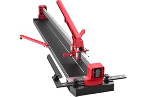 SHIJING 24-inch Manual Tile Cutter with Laser Cutting Guide Porcelain Tile Cutter with Split Platen,Double Aluminum Base,Tung