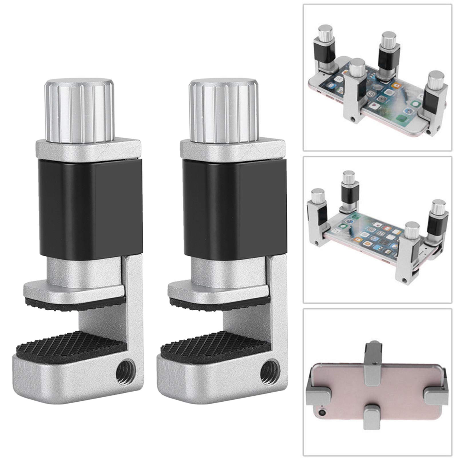 ASHATA Adjustable Clip Fixture LCD Screen Fastening Securing Clip Clamp Repair Tool for Phone Tablet (2pcs)