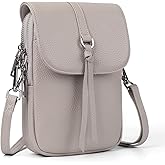 befen Genuine Leather Small Crossbody Bags for Women, Multi Pocket Cell Phone Crossbody Purse with RFID Blocking Card Slots