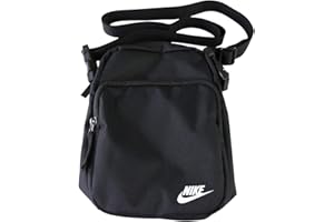 Nike Heritage Small Items 2.0 Tote Bag, Black/Black/(White), One Size