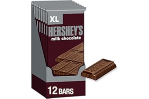 HERSHEY'S Milk Chocolate XL, Candy Bars, 4.4 oz (12 Count, 16 Pieces)