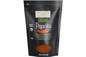 Frontier Co-op Organic Ground Paprika 7.16 oz Stand Up Resealable Bag - Paprika Powder Seasoning - Restaurant Supply