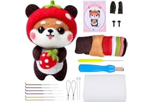 BAGERLA Needle Felting Beginner Kits Felt Animals Wool Felting Kits Complete Needle Felting Tools and Supplies for DIY Felting Starters and Kids