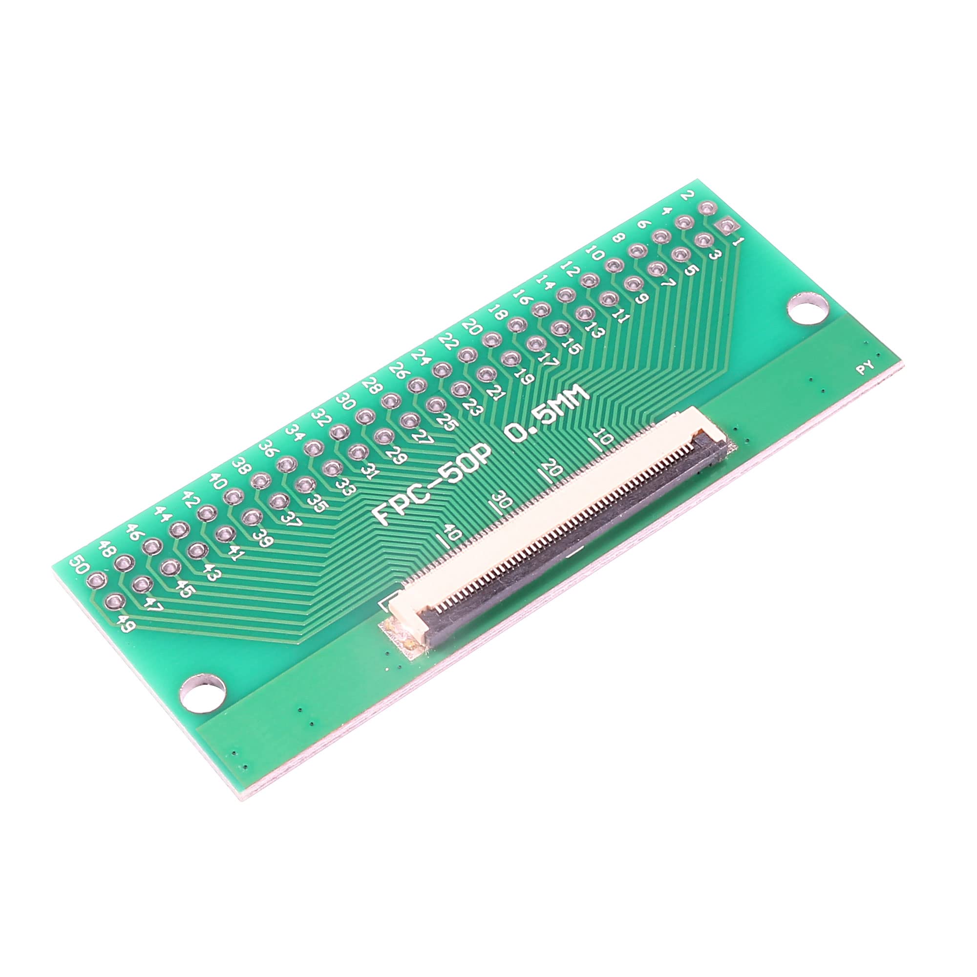 sourcing map FFC FPC 50 Pin 0.5mm Pitch to DIP 2.0mm PCB Converter Board Couple Extend Adapter