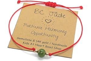 Canadian Jade & 14K Gold Good Luck Red String Bracelet