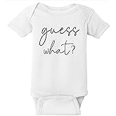 Surprise Pregnancy Announcement Guess What Onesie, Pregnancy Announcement Infant Bodysuit - Surprise Gift for Grandparents White