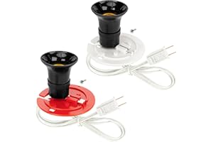 GENERAL FOAM PLASTICS General Foam MB48 Replacement Medium Base Light Cord for Blow Mold Plastics (2 Pieces, red and White) for Your Halloween and Christmas