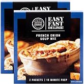 Just In Time Gourmet French Onion Soup Mix, 2 Soups in Box, Quick and Easy Fool-proof Recipe, Simple Ingredients, Hearty Flavors, Must-Have Pantry Item for Classic Comfort Food