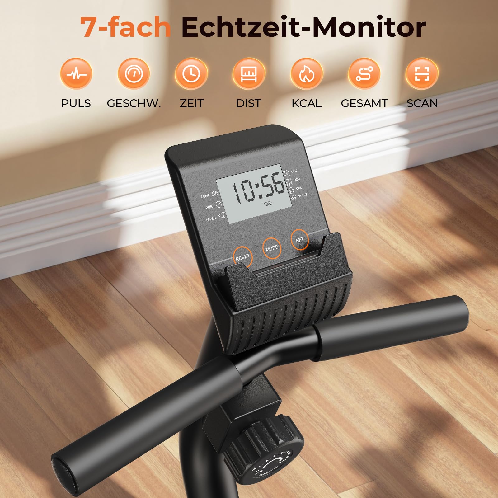 YOSUDA Liegeergometer Testsieger, 16 Widerstufen, Magnetbremse, Leise Liegerad Heimtrainer, verstellbarer Sitz, einfache Montage, LCD-Display und Pulssensoren, 160kg, Heimtrainer Fahrrad für Zuhause 8