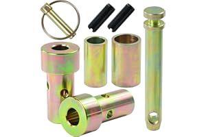 POSEAGLE TK95029 Cat 1 Quick Hitch Adapter Bushing Kit with S07070200 Top Link Pin and Heavy Duty Lynch Pin with Ring Replaces S14114400 for Category I 3-Point Hitch Tractors