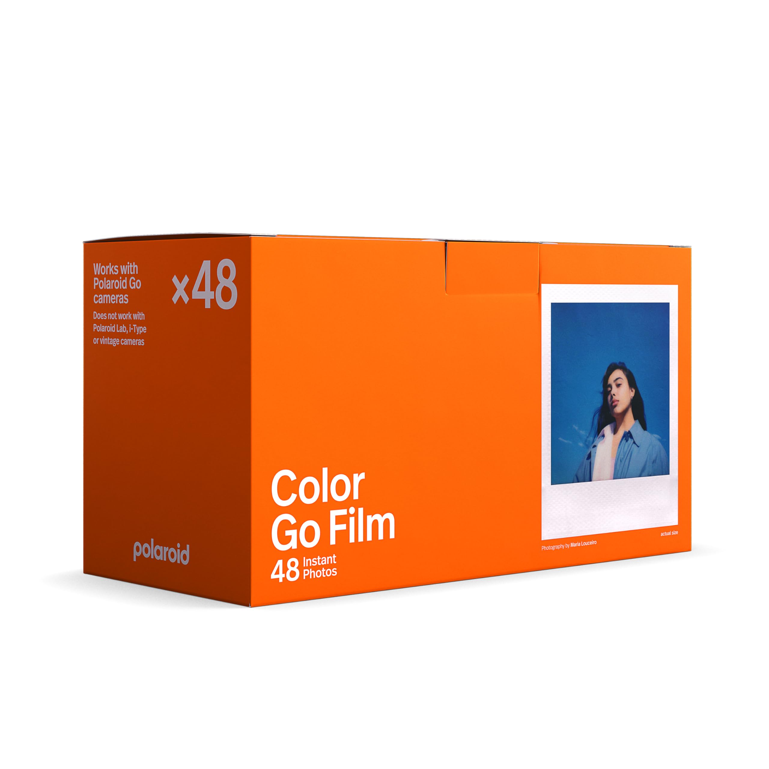 Polaroid Go Color Film - 48 Photos - 3 Double Packs Bulk Film (6212),white frame