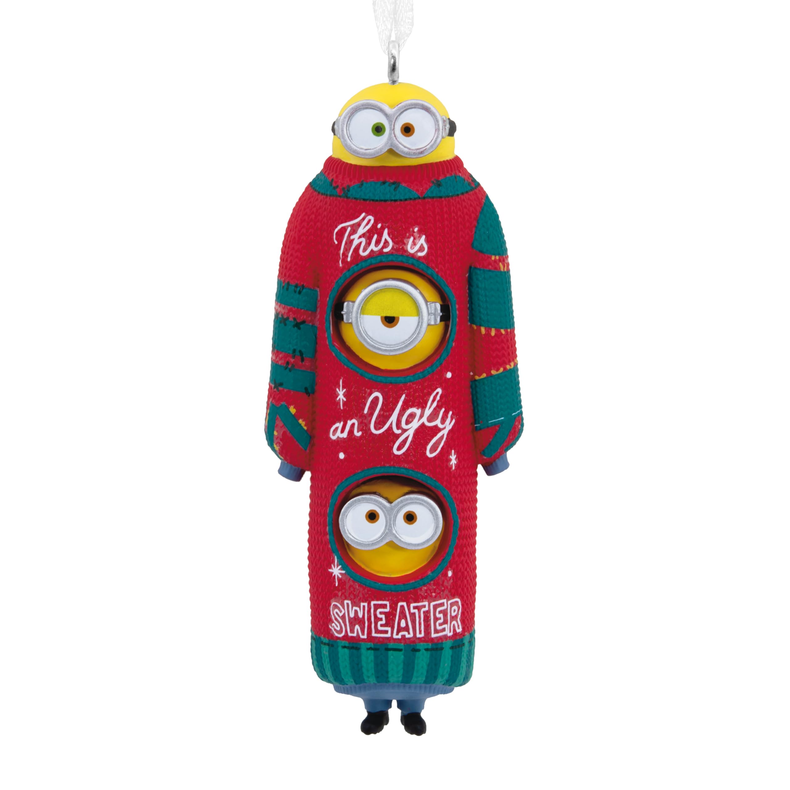 Hallmark Kevin, Stuart & Bob the Minions Hanging Ornament, Minions Tree Decoration, Resin Ꮋanging Ornament, Christmas Hanging Ornament, Gifts for Christmas, Despicable Me