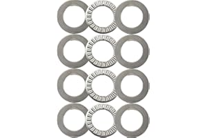 KOOFULL 4 Sets NTA1220+2TRA, Thrust Needle Roller Bearings with Two Washers, ID 3/4", OD 1-1/4"