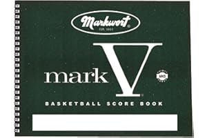 Markwort Mark V Basketball Scorebook 30 Games, Green (Pack of 1)