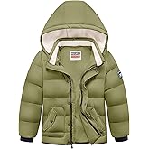 WULFUL Kids Boy's Winter Coat Detachable Hat Puffer Windbreaker Warm Cotton Jacket Parka Down Outdoor Coats