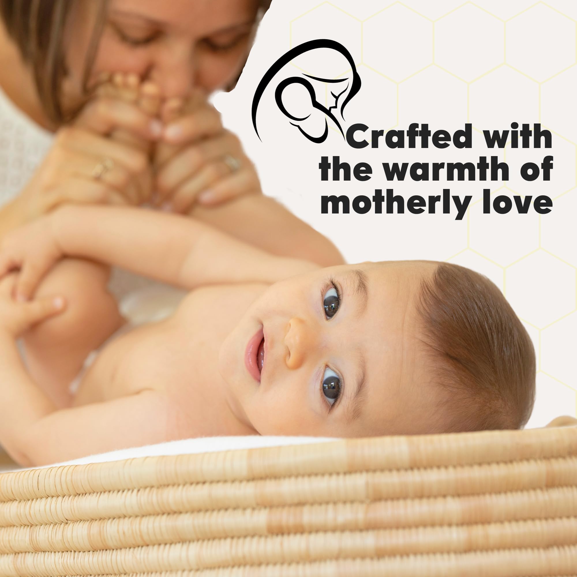 La Petite Creme French Organic Diaper Balm (4 oz) - Healing & Nourishing Diaper Cream - Gentle & Safe Liniment Baby Lotion - USDA Certified Organic - Baby Essentials for Newborn