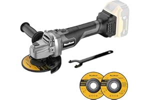ReliaRoads 20V Brushless Cordless Angle Grinder, 4-1/2" Grinder Compatible with Dewalt 20V MAX Battery (Battery Not Included), Cutting & Polishing Tool with Metal Grinding Wheels for Versatile Use