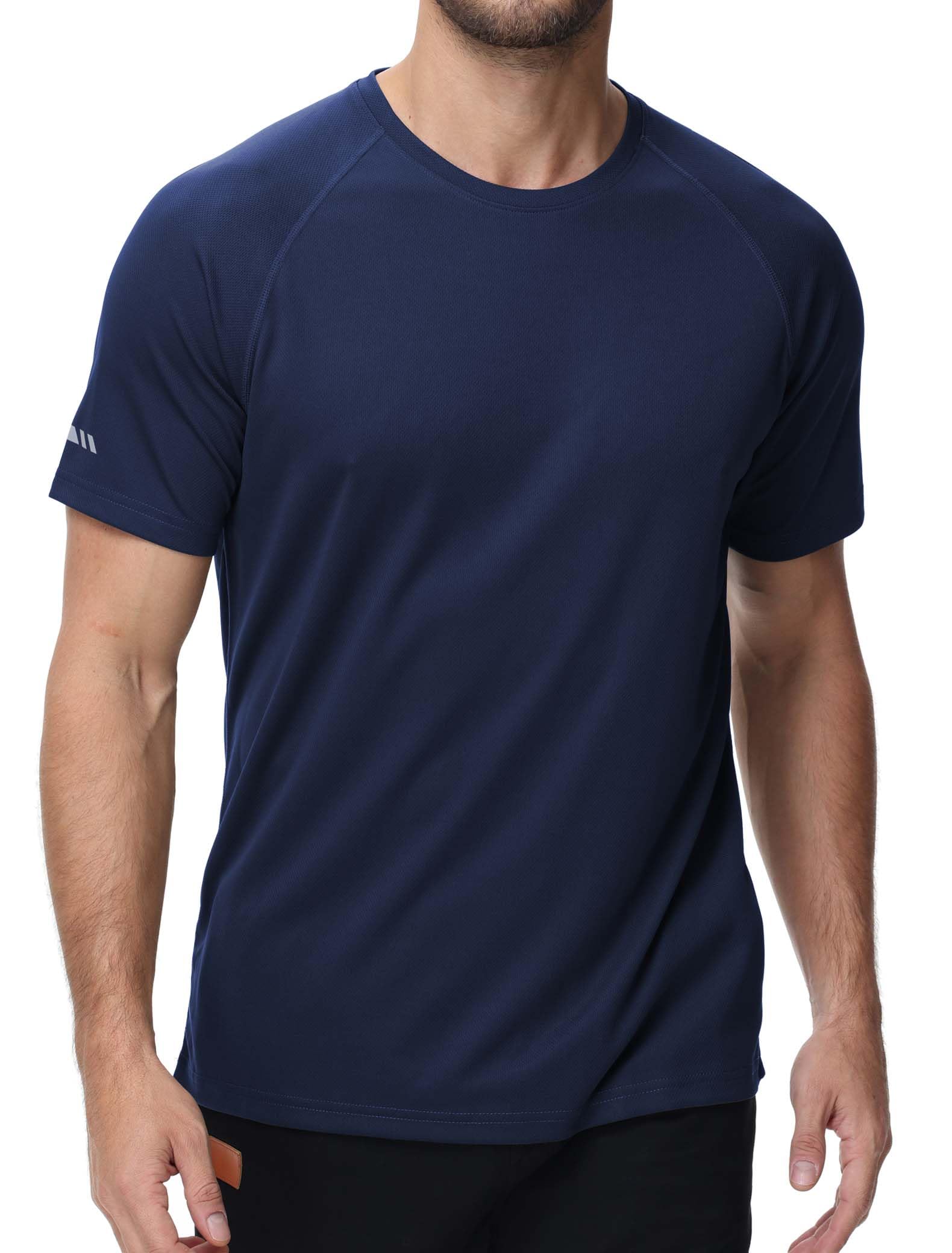 Chenjunrong 3er Pack Sport-T-Shirts Herren Funktionsshirt Schnelles Tricking Atmungsaktiv Trainingsshirt Rundhals Kurzarm Fitness-Shirt Für Laufen Workout 2