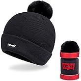 Levi's Womens Cuffed Beanie with Pom