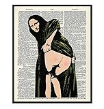 Mona Lisa Graffiti Mural Dictionary Art Print