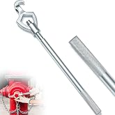Tandefio 1 Pcs Fire Hydrant Wrench, 1-1/2" to 3", Silver | Adjustable Hydrant Key for Utility Crews, Multifunctional Hydrant Wrench for Tightening Fire Nuts Tightening Water Pipes