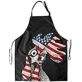 DZGlobal Funny Apron Polyester Grooming Aprons with Pocket for Cooking Kitchen Grilling Adults