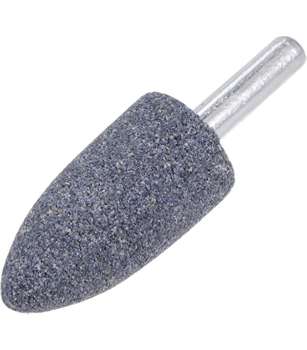 Lot De 6 Meules Coniques En Pierre Montée – Grain 120, Tige 2,35 Mm, Diamètre 2/5 Pouce, Uxcell