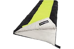 Wakeman 75-CMP1016 Sleeping Bag, 2-Season, Neon Green