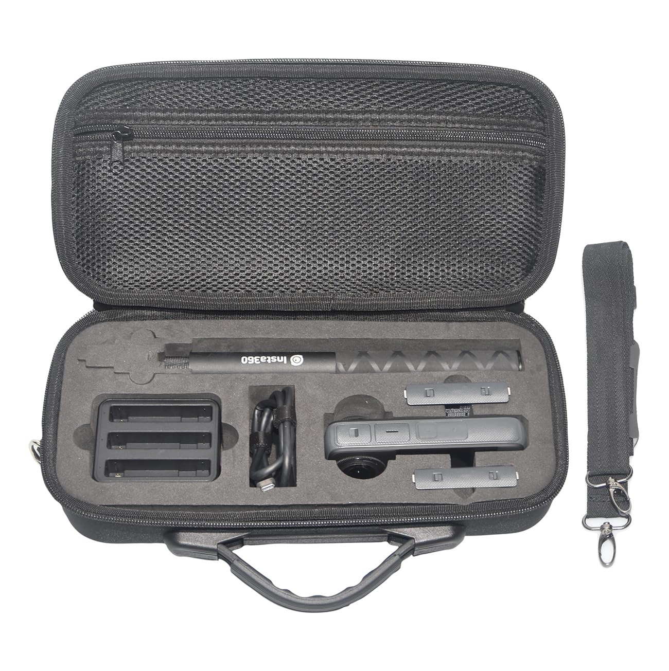 Fotoleey Kameratasche Für Insta360 X4 - Wasserdichte EVA Hülle Mit Stauraum Für Zubehör