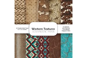 Western Textures Scrapbook Paper: Double-Sided Decorative Craft Papers for Junk Journals, Wrapping, Card Making, Mixed Media 