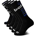Reebok Men's Crew Socks - 5 Pack Comfort Cushion Performance Crew Socks for Men - Classic Men's Sports Socks (Size: 6-12.5)