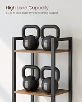 VASAGLE 6-Tier Bookshelf Rustic Brown and Ink Black 30 x 40 x 187.5 cm view 7