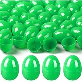 kymqlyw 100 Pcs Easter Eggs Plastic Fillable Easter Eggs Bulk Empty Blank for Easter Basket Stuffers Fillers Easter Theme Party Favor Easter Hunt Stuffers Classroom Prize (Green)