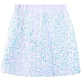 Sparkly Sequin Skirt for Girls Toddler & Kids Elastic Waistband Skirts with Lining