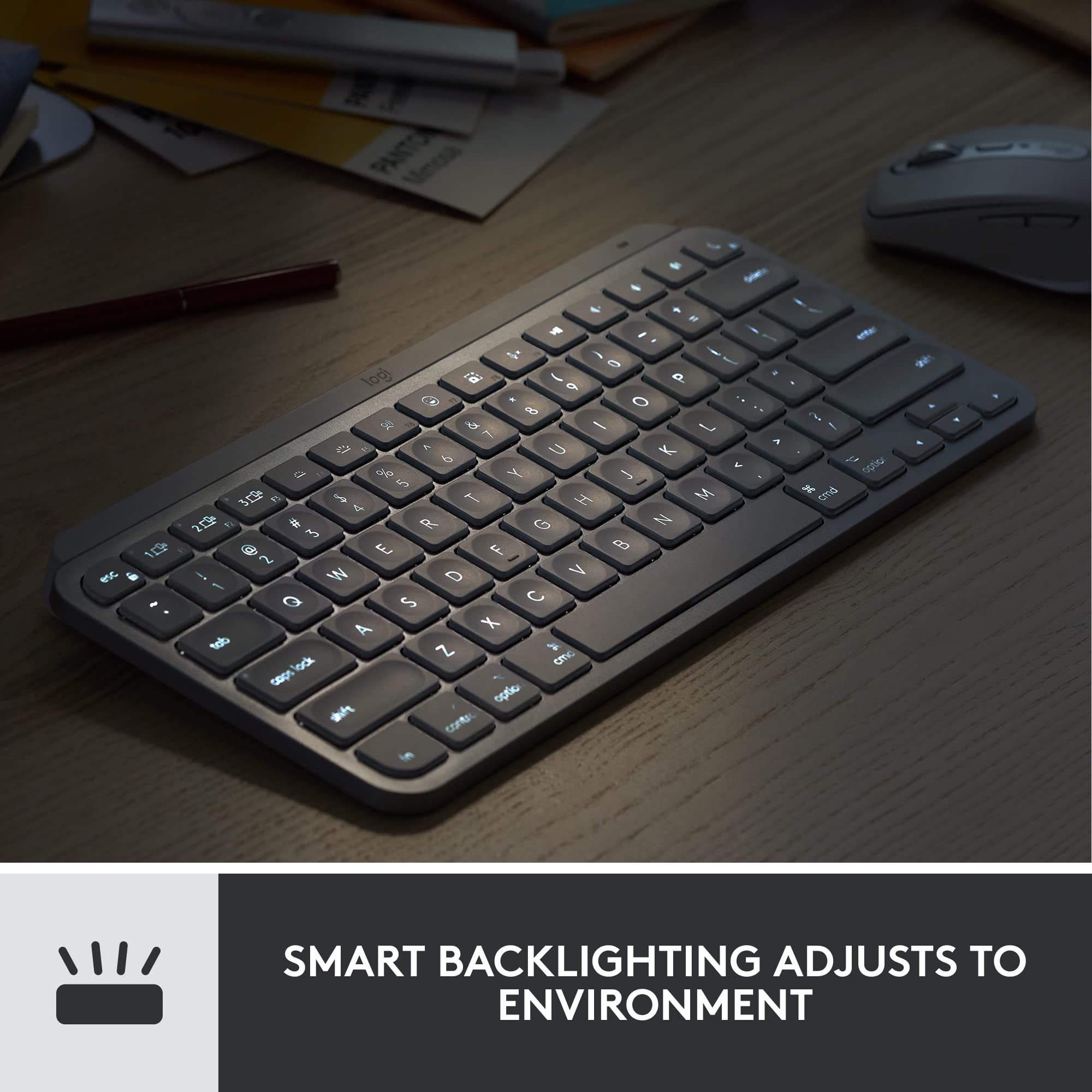 Logitech MX Keys Mini Combo for Business , Compact, Wireless Keyboard & Mouse, Logi Bolt Technology, Bluetooth, Certified Windows/Mac/Chrome/Linux - Graphite