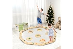 COSYLAND Wooden Toddler Balance Beam for Kids, Montessori Balance Board to Enhance Coordination and Motor Skills, Wooden Kids