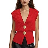 AMEBELLE Vest Tops for Women Cable Knit Sweater Sleeveless V Neck Cardigans Lightweight Knit Pullover Summer Tops