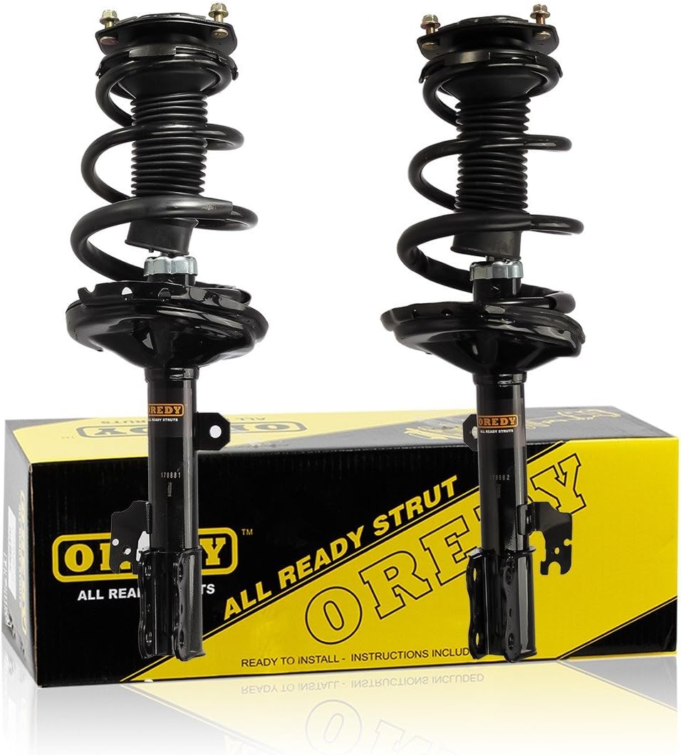 OREDY Shocks and Struts 2PCS Front Pair Struts 172212 172211 11615 11616 Complete Struts Assembly Coil Springs Suspension Shocks Struts Kit Compatible with Highlander AWD FWD 2004 2005 2006 2007