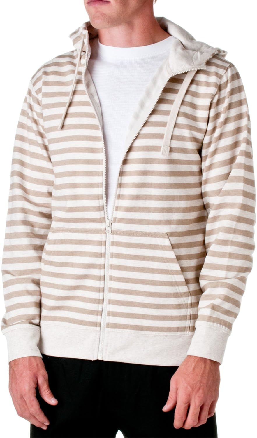 striped zip hoodie