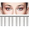 DAGEDA Brown 40 Pairs 4 PC 4D Eyebrow Transfers Stickers, Long Lasting Natural Waterproof Bionic Eyebrow Water Transfer Tattoo Eyebrow Sticker For Woman Man Makeup Tool（#ZX-008）