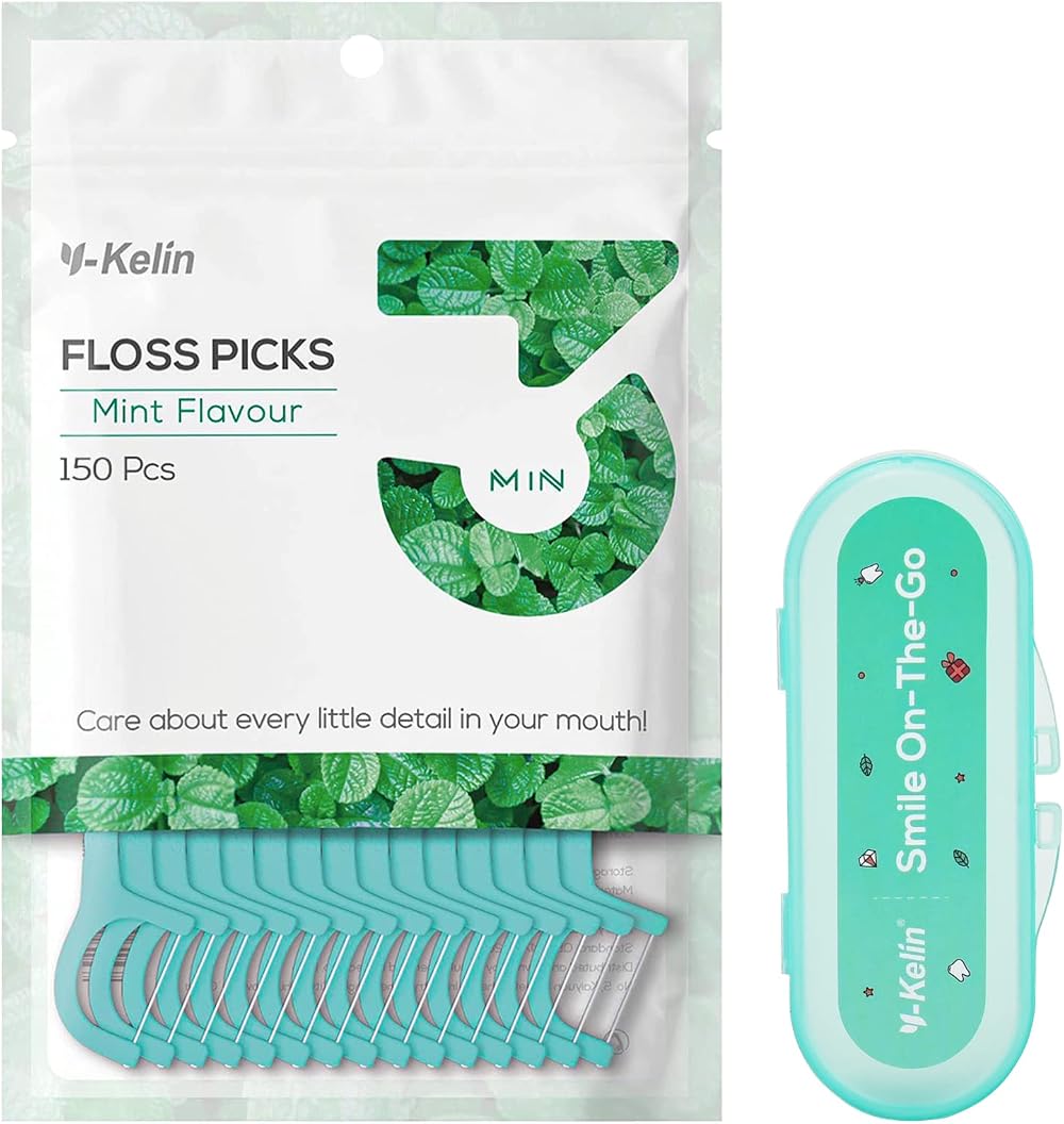 YKL Y-Kelin Dental Floss 150 Pcs with Storage Box Mint Flavor Teeth Cleaning